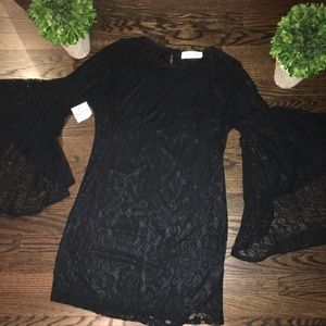 Black Bell Sleeve Dress